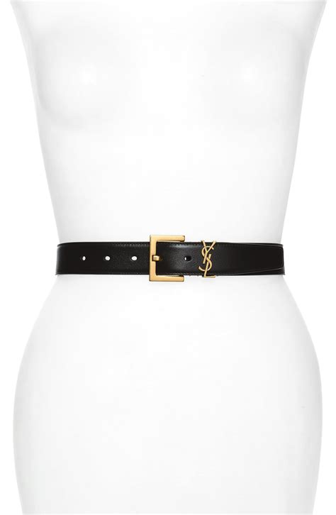 ysl belt womens black